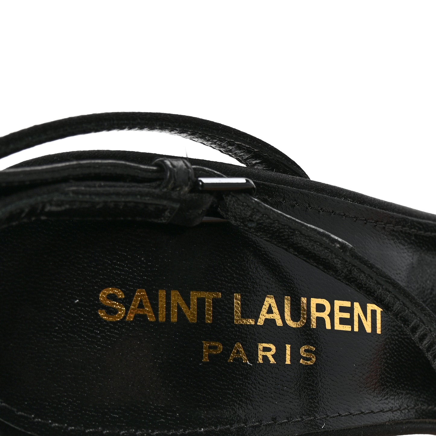 Satin Ivy 100 Ankle Strap Sandals 36 Black