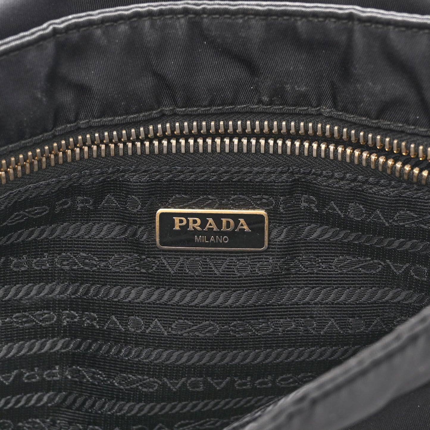 Tessuto Nylon Saffiano Small Messenger Bag Black