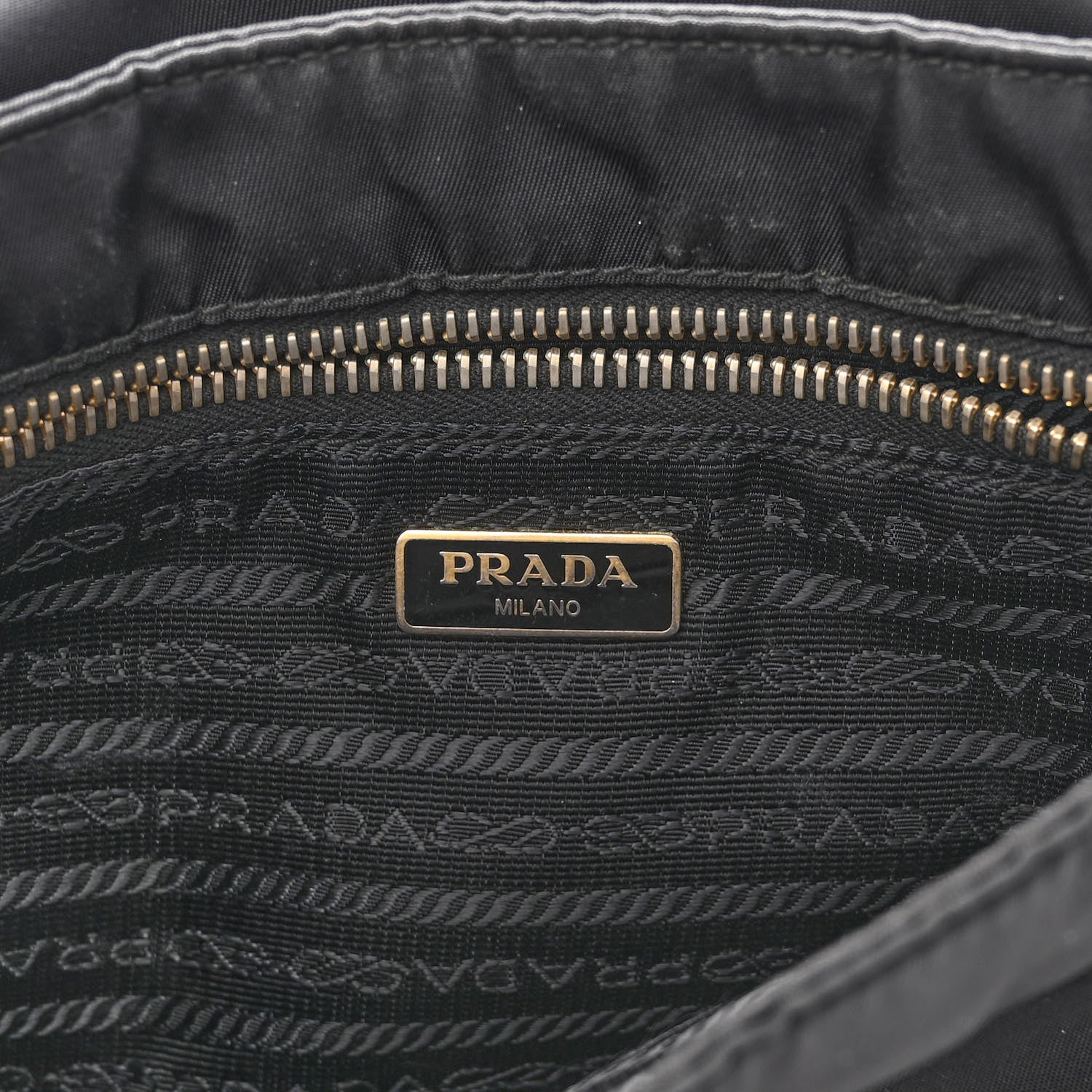 Prada Tessuto Nylon Saffiano Small Messenger Bag Black 6 of 9