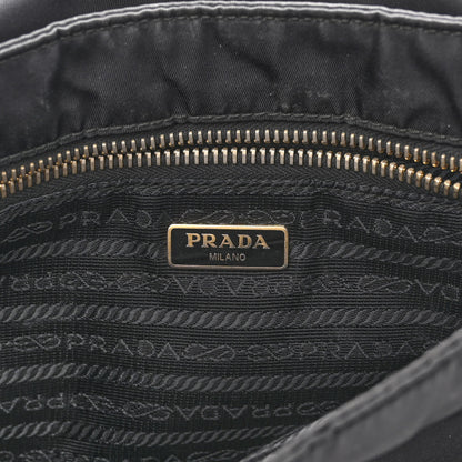 Prada Tessuto Nylon Saffiano Small Messenger Bag Black 6 of 9