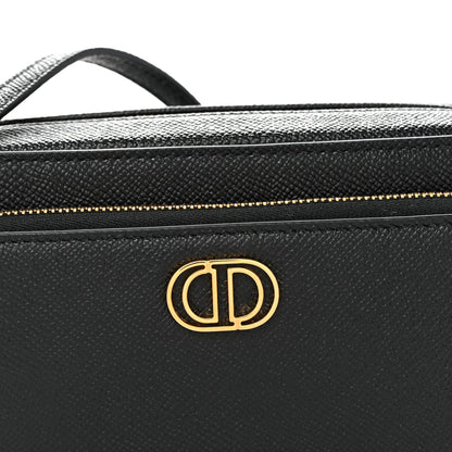 Christian Dior Grained Calfskin Caro Double Pouch Black 8 of 11