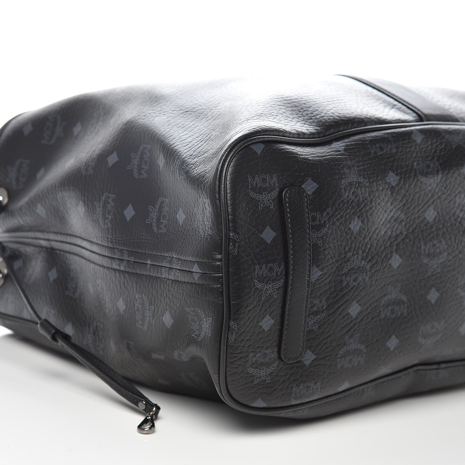 MCM Visetos Large Liz Reversible Shopper Tote Black 12 of 15