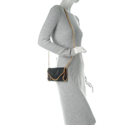 Stella McCartney Shaggy Deer Tiny Fold Over Falabella Tote Black 2 of 9