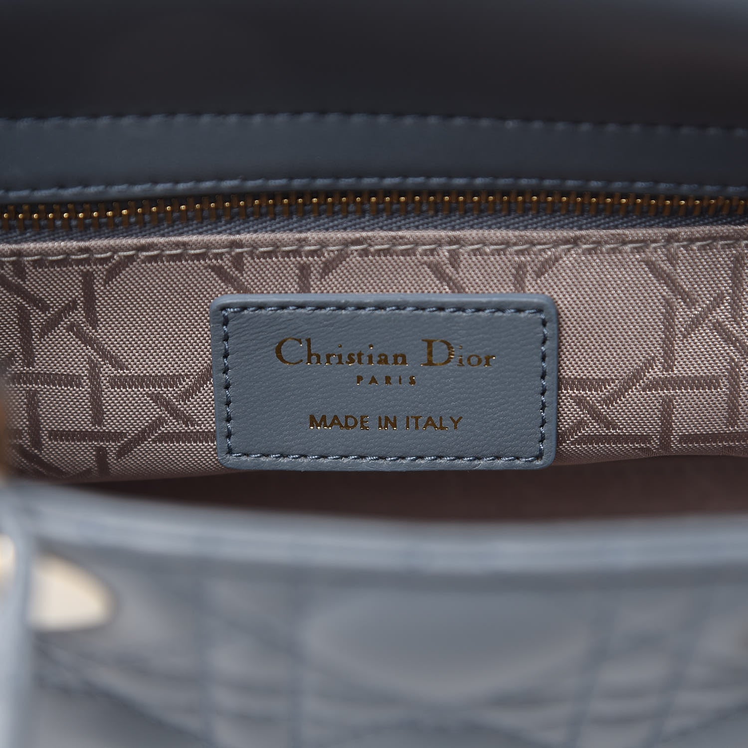 Christian Dior Lambskin Cannage Small My Lady Dior Blue Grey 6 of 10