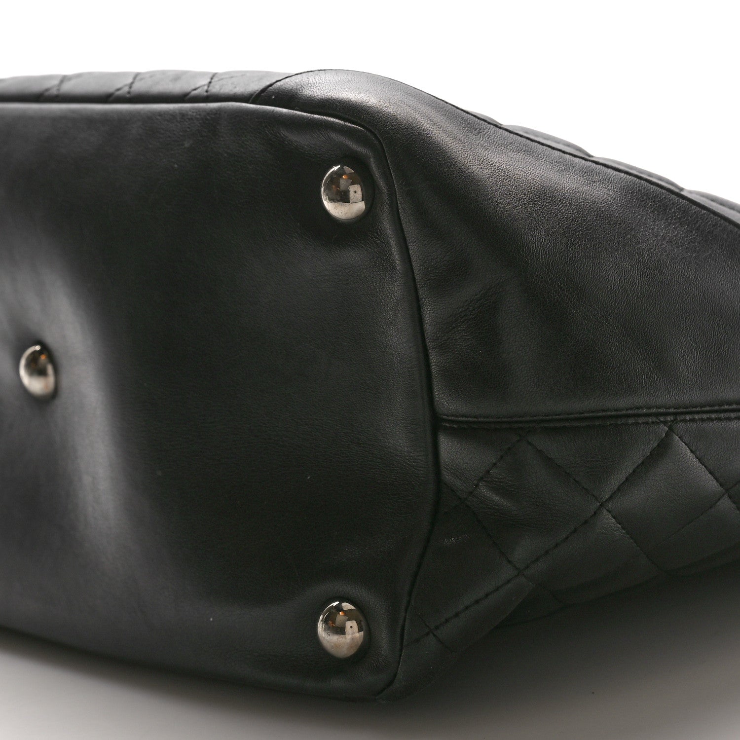 Chanel Calfskin Quilted Large Cambon Tote Black White 10 of 12