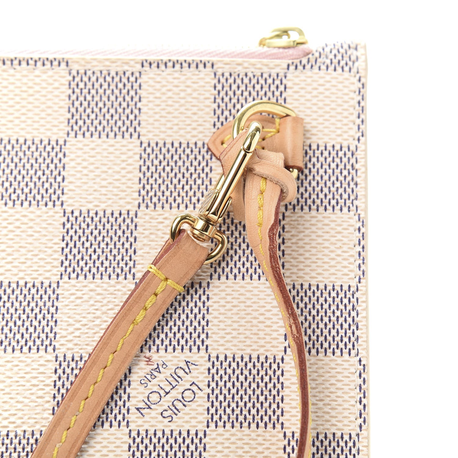 Louis Vuitton Damier Azur Neverfull MM GM Pochette Rose Ballerine 11 of 13