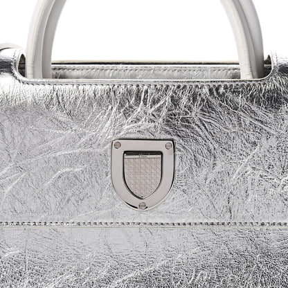 Christian Dior Metallic Calfskin Medium Diorever Flap Silver 8 of 10