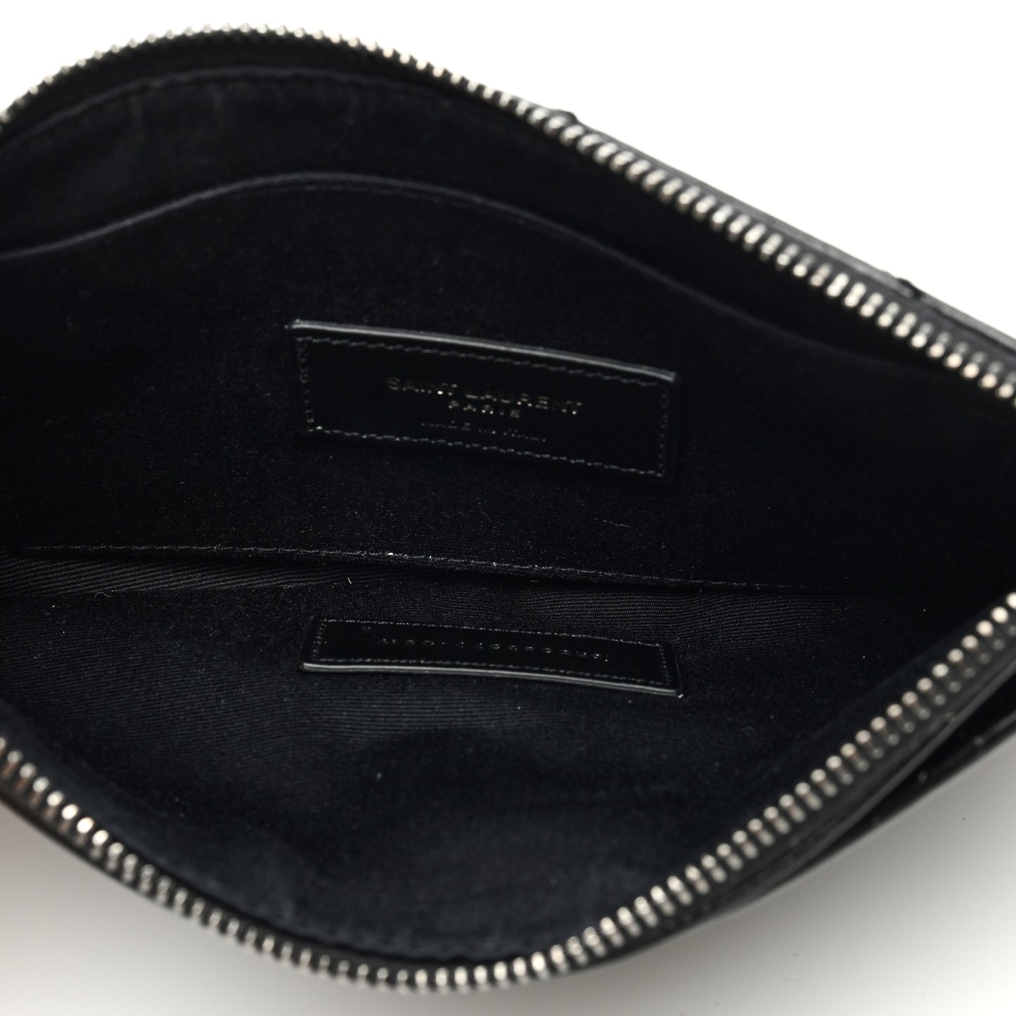 Crinkled Calfskin Matelasse Monogram Niki Bill Pouch Black