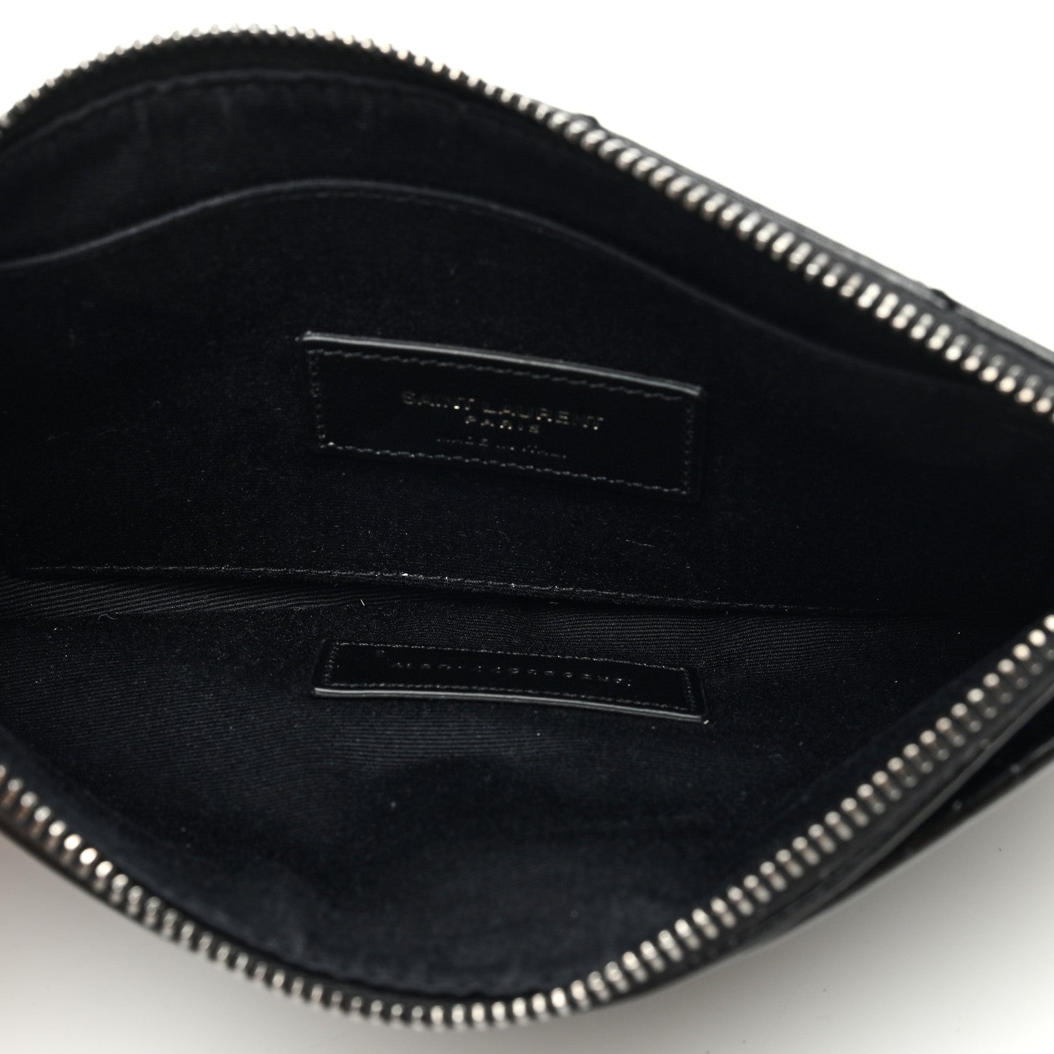 Saint Laurent Crinkled Calfskin Matelasse Monogram Niki Bill Pouch Black 5 of 6