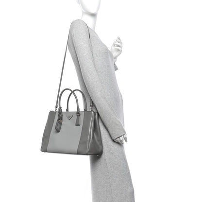 Prada Saffiano Lux Colorblock Medium Galleria Double Zip Tote Marmo Nube 2 of 15