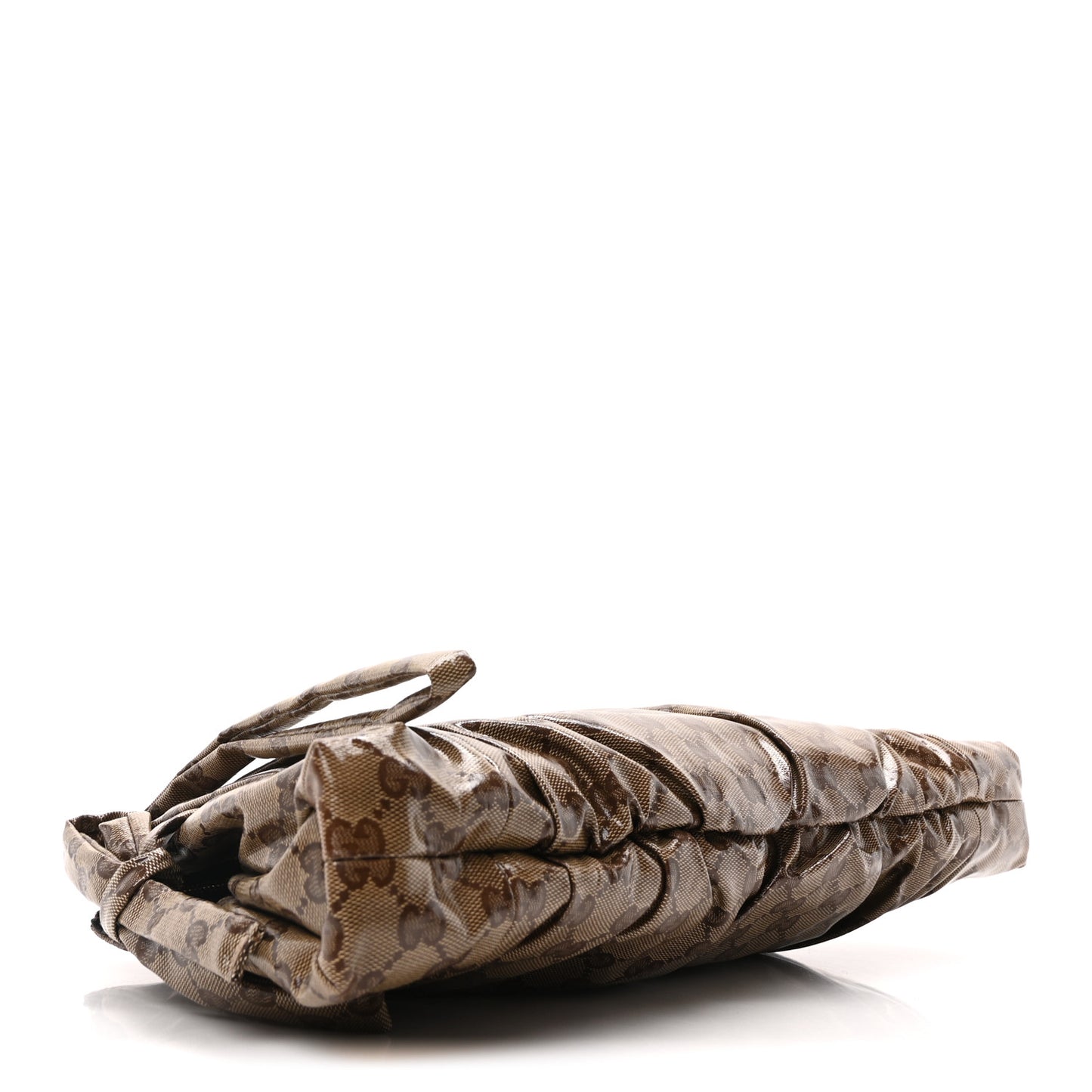 Crystal Monogram Large Hysteria Clutch Brown