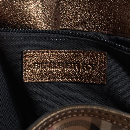 Burberry Haymarket Check Medium Golderton Tote Bronze 6 of 13