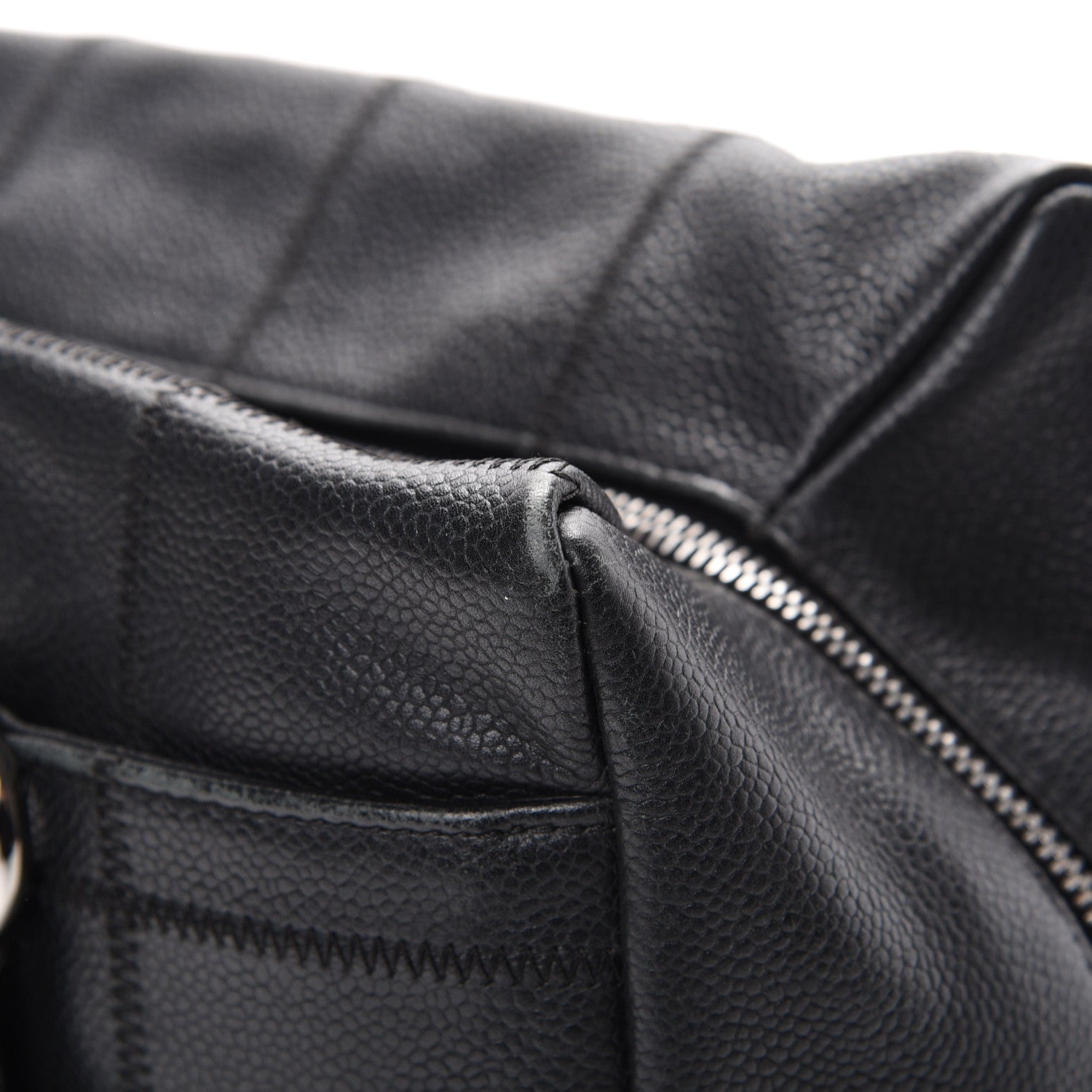 Chanel Caviar Square Stitched Bowler Black 13 of 15