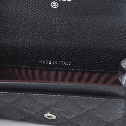 Chanel Caviar Quilted Flap Card Holder Wallet Black 7 of 9