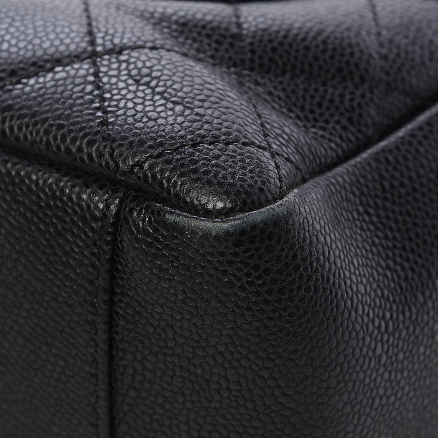 Caviar Quilted Grand Shopping Tote GST Black
