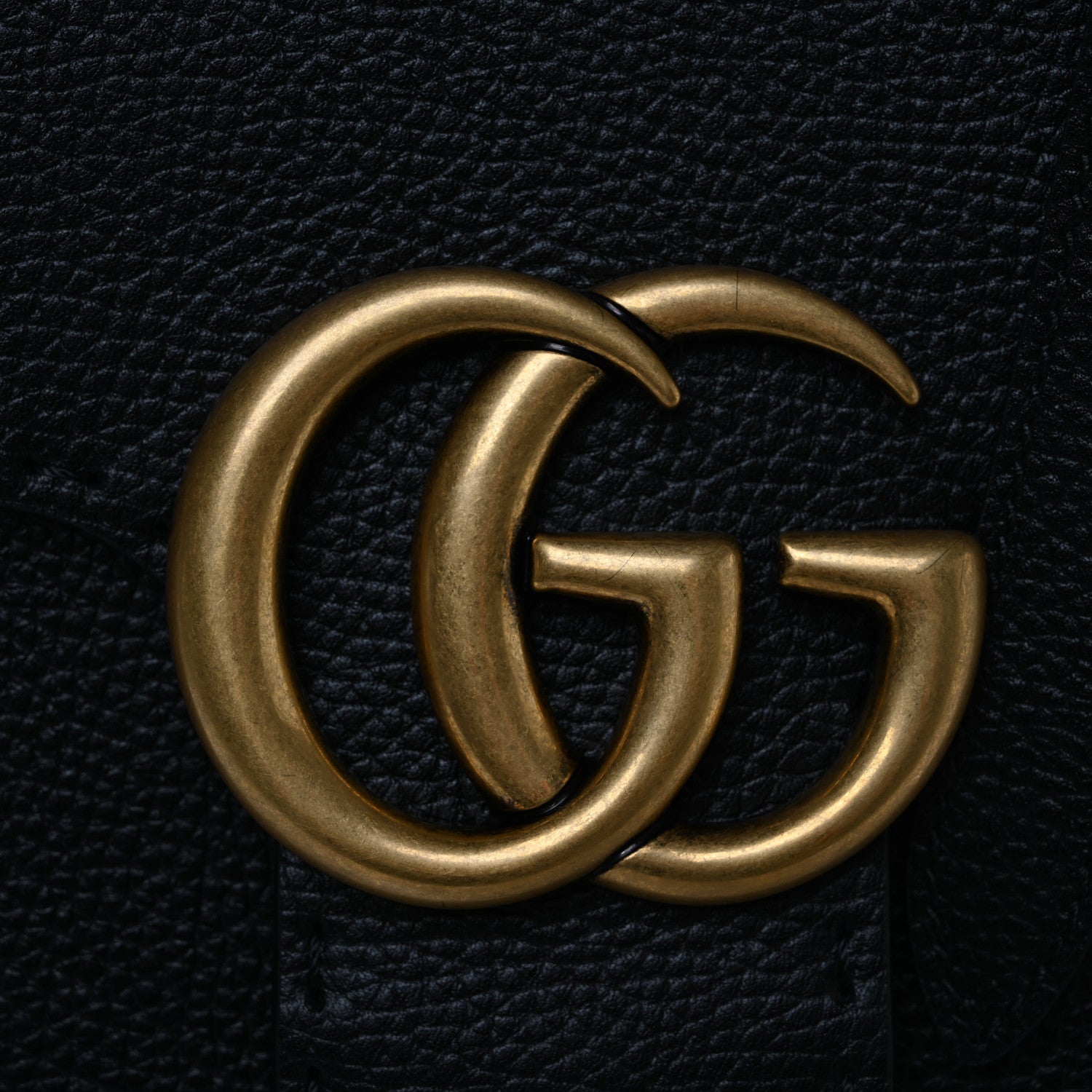 Gucci Calfskin Small GG Marmont Top Handle Bag Black 12 of 12