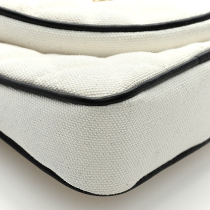 Chanel Canvas Calfskin Tennis Racket Mini Bag White Black 8 of 9