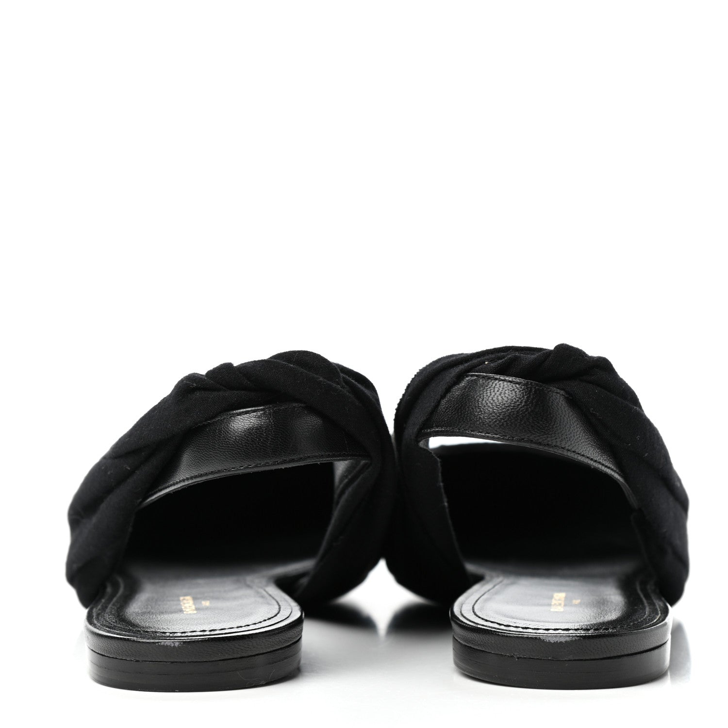 Balenciaga Jersey Crepe Political Campaign Logo Knife Pointed Slingback Flats 40 Black White Rouge 7 of 10