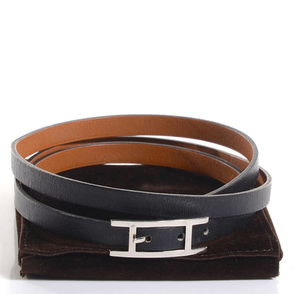 Hermes Chamonix Hapi 3 GM Triple Tour Wrap Bracelet Black 13 of 16