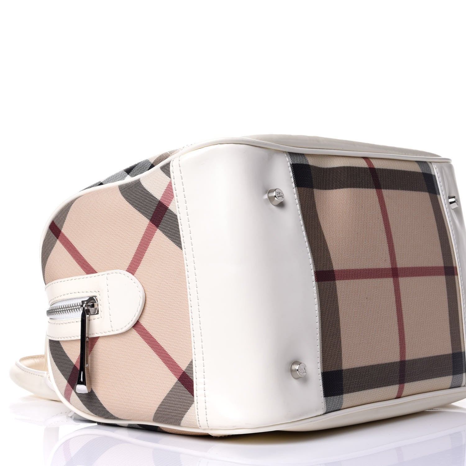 Burberry Nova Check Bowling Bag White 10 of 11