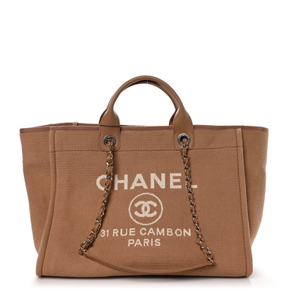 Chanel Mixed Fibers Medium Deauville Tote Camel 1 of 10