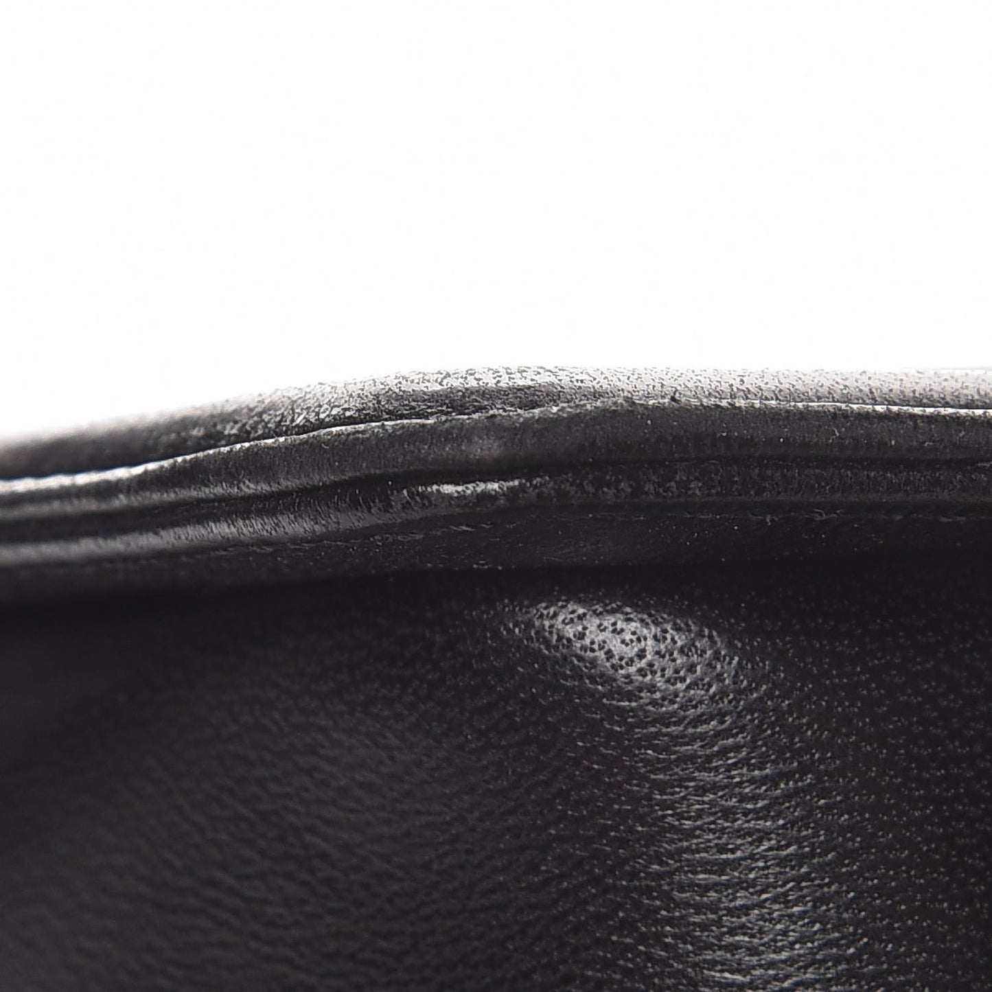 Lambskin Quilted Large Boy Flap Black