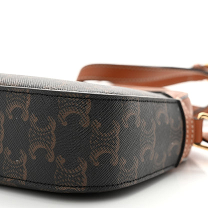 Celine Triomphe Canvas Small Camera Bag Tan 10 of 11