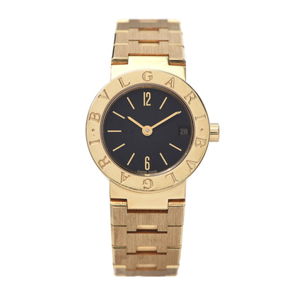 Bulgari 18K Yellow Gold 23mm Quartz Watch Black 1 of 7