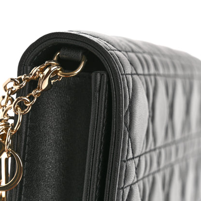 Christian Dior Lambskin Cannage Lady Dior Pouch Black 13 of 13