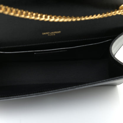 Saint Laurent Grain De Poudre Medium Classic Monogram Kate Satchel Black 7 of 12