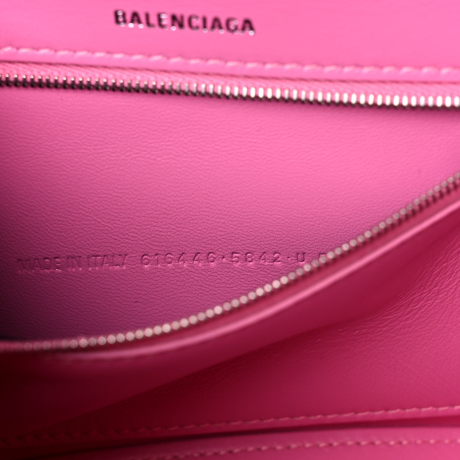 Balenciaga Shiny Calfskin Crocodile Embossed Small Hourglass Sling Shoulder Bag Baby Pink 7 of 15