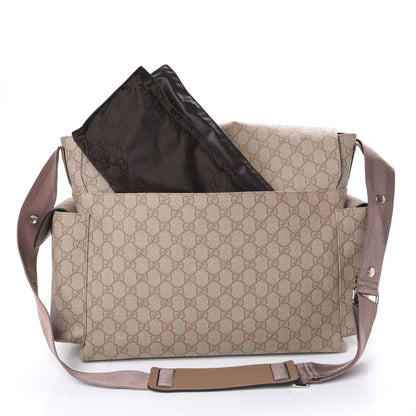 Gucci GG Supreme Monogram Messenger Diaper Bag Beige 4 of 10