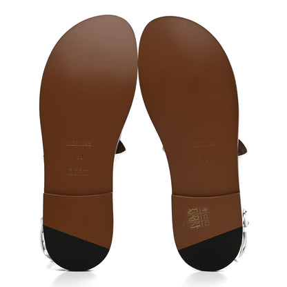 Hermes Calfskin Sandals 39 White 5 of 9