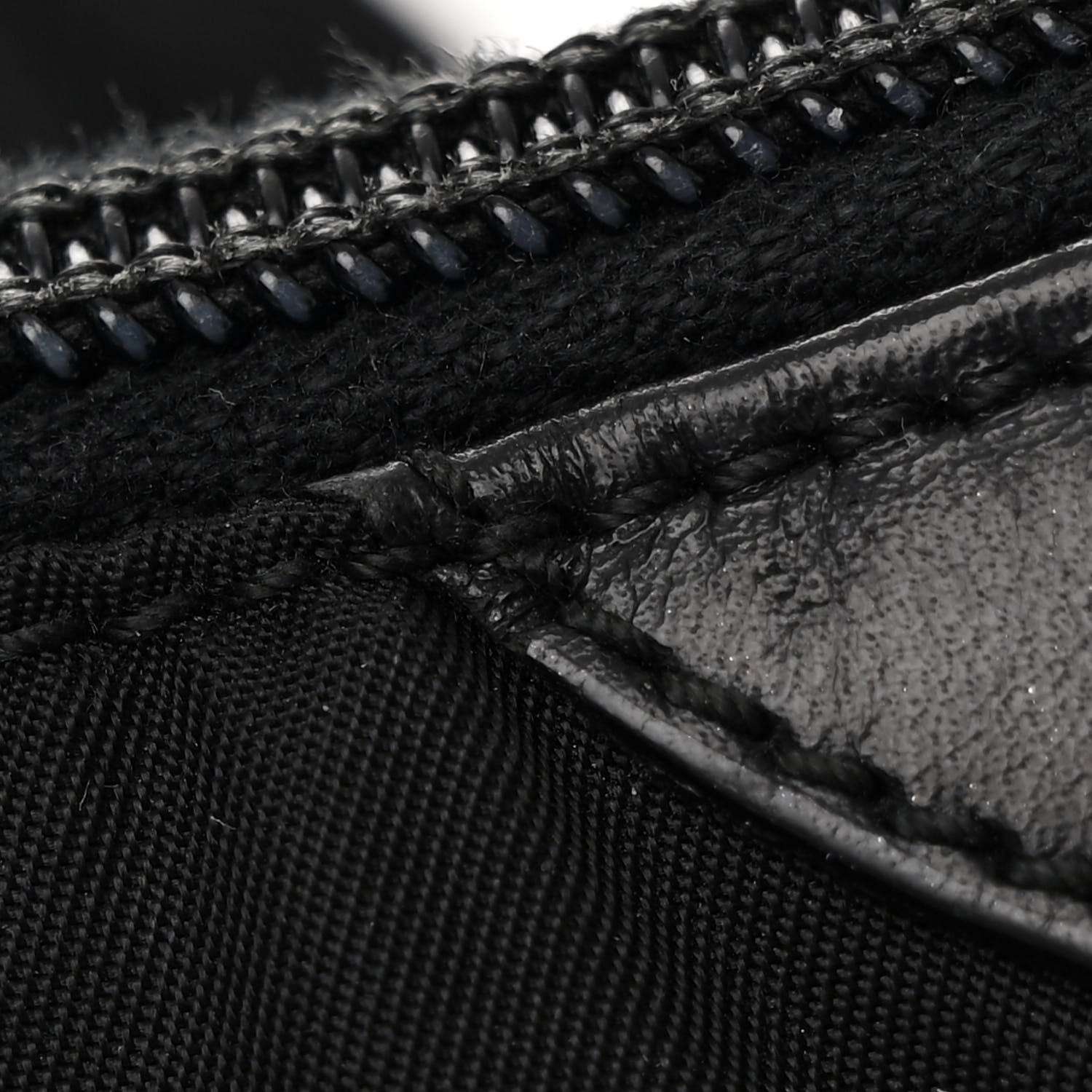 Prada Tessuto Nylon Soft Calfskin Shoulder Bag Black 12 of 13
