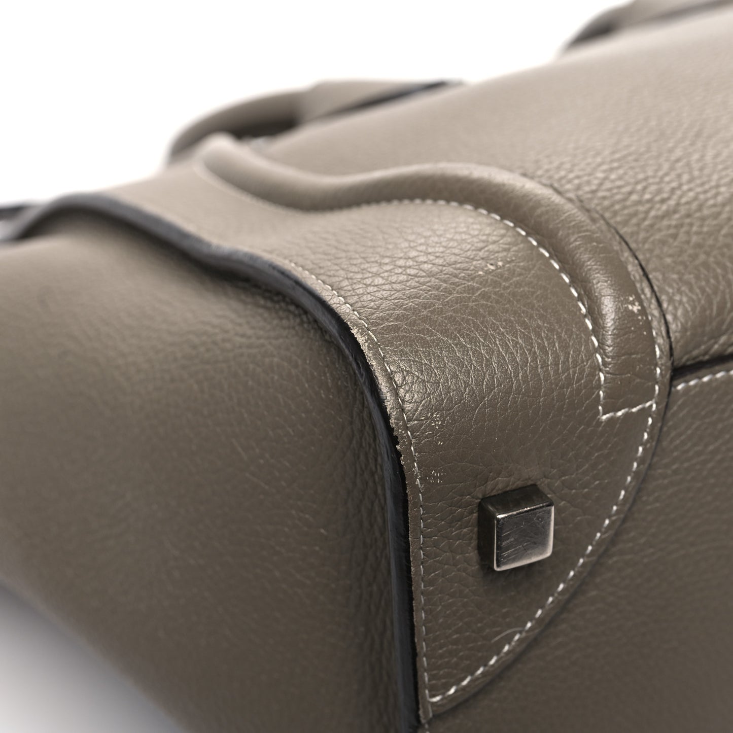Drummed Calfskin Mini Luggage Souris