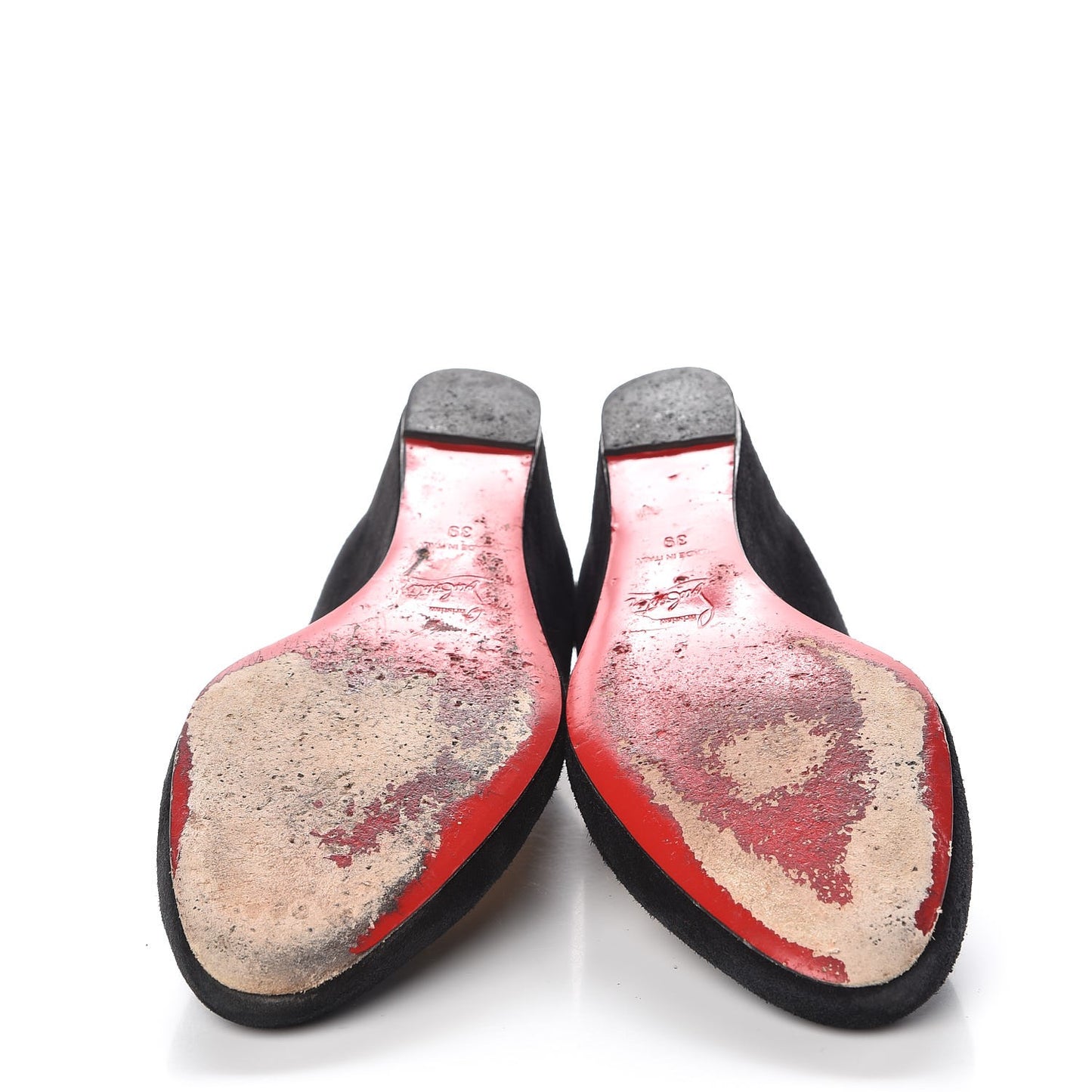 Veau Velours New Peanut 45 Wedge Pumps 39 Black