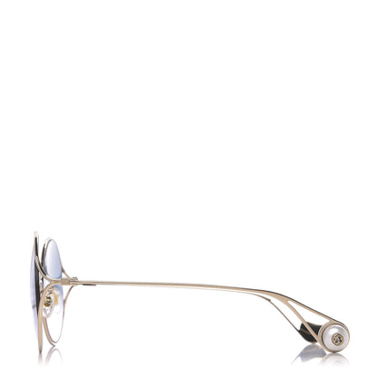 Gucci Round Pearl Tip Sunglasses GG0253S Gold 3 of 7
