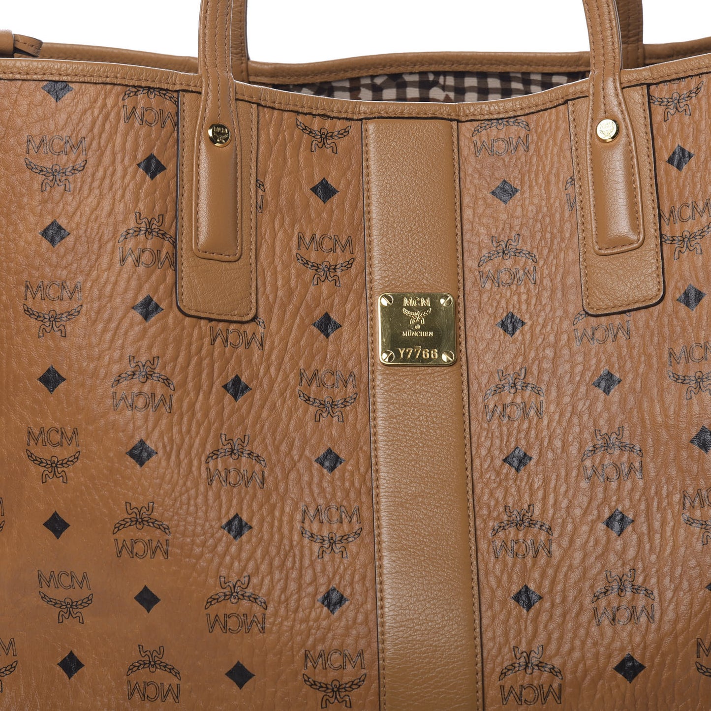 Visetos Large Liz Reversible Shopper Tote Cognac