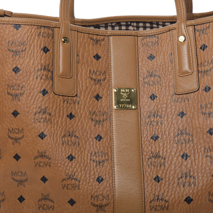 MCM Visetos Large Liz Reversible Shopper Tote Cognac 10 of 16