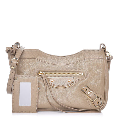 Balenciaga Chevre Gold Metallic Edge Hardware Hip Beige Latte 1 of 8