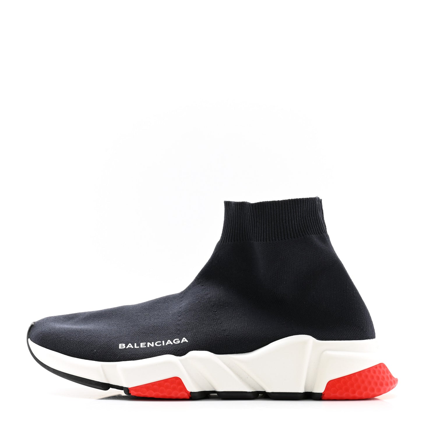 Neoprene Knit Womens Speed Sneakers 39 Black White Red