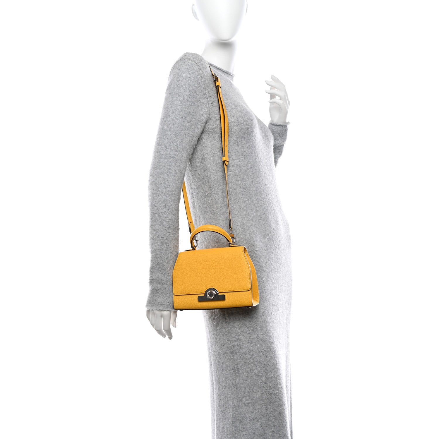 Moynat Taurillon Blush Rejane BB Saffron Yellow 2 of 11