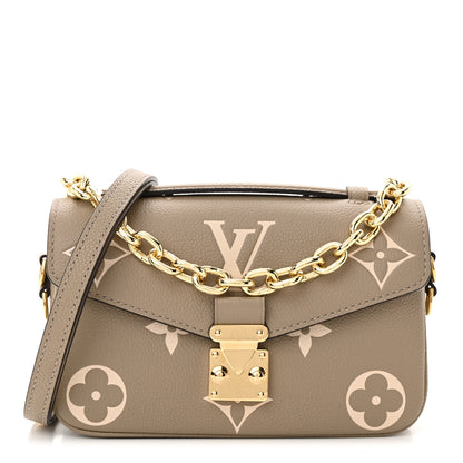 Louis Vuitton Empreinte Monogram Giant Pochette Metis East West Tourterelle Creme 1 of 10