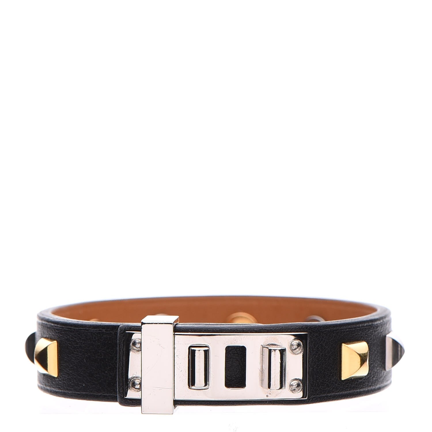 Hermes Swift Mini Dog Clous Carres Bracelet T2 Black 3 of 8
