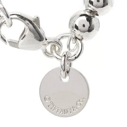 Tiffany Sterling Silver 4mm Mom Heart Tag Bead Bracelet 4 of 6