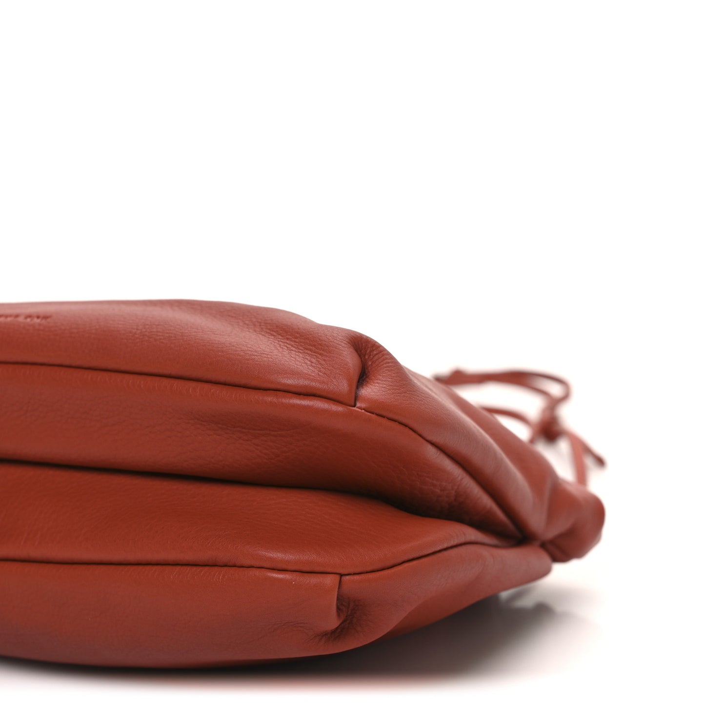 Grained Calfskin Bourse Clutch Brick