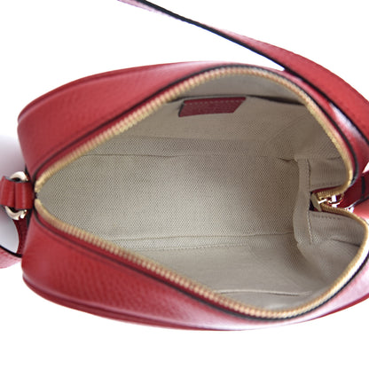 Gucci Pebbled Calfskin Small Soho Disco Bag Tabasco Red 5 of 10