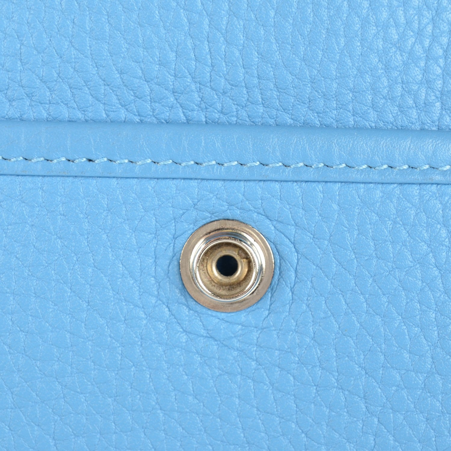 Hermes Taurillon Clemence Amazone Evelyne III PM Bleu Paradis Bleu Saphir 15 of 15