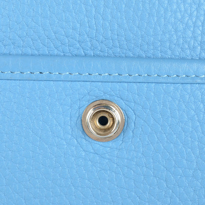 Hermes Taurillon Clemence Amazone Evelyne III PM Bleu Paradis Bleu Saphir 15 of 15