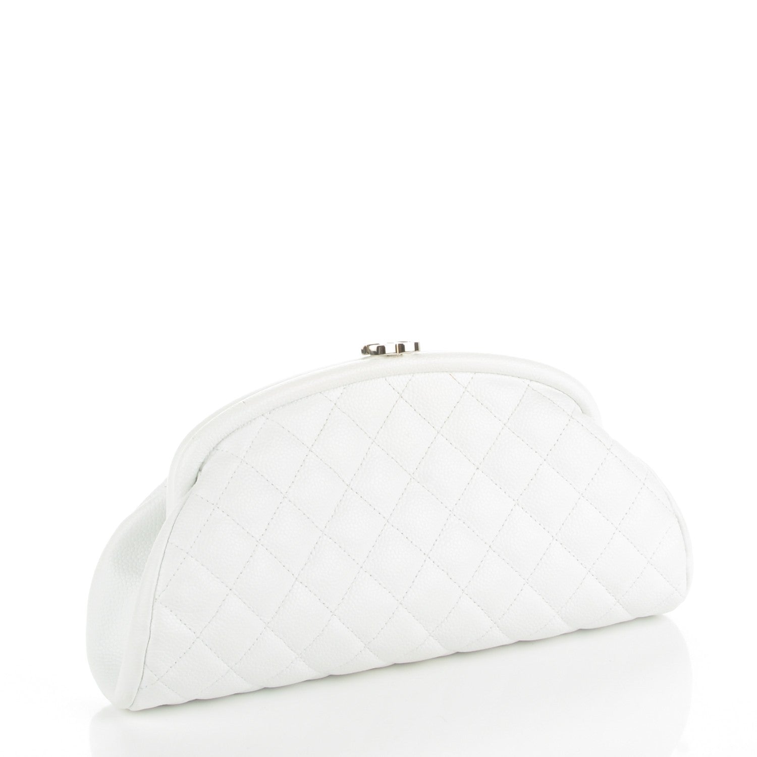 Chanel Caviar Quilted Timeless Clutch White 3 of 7